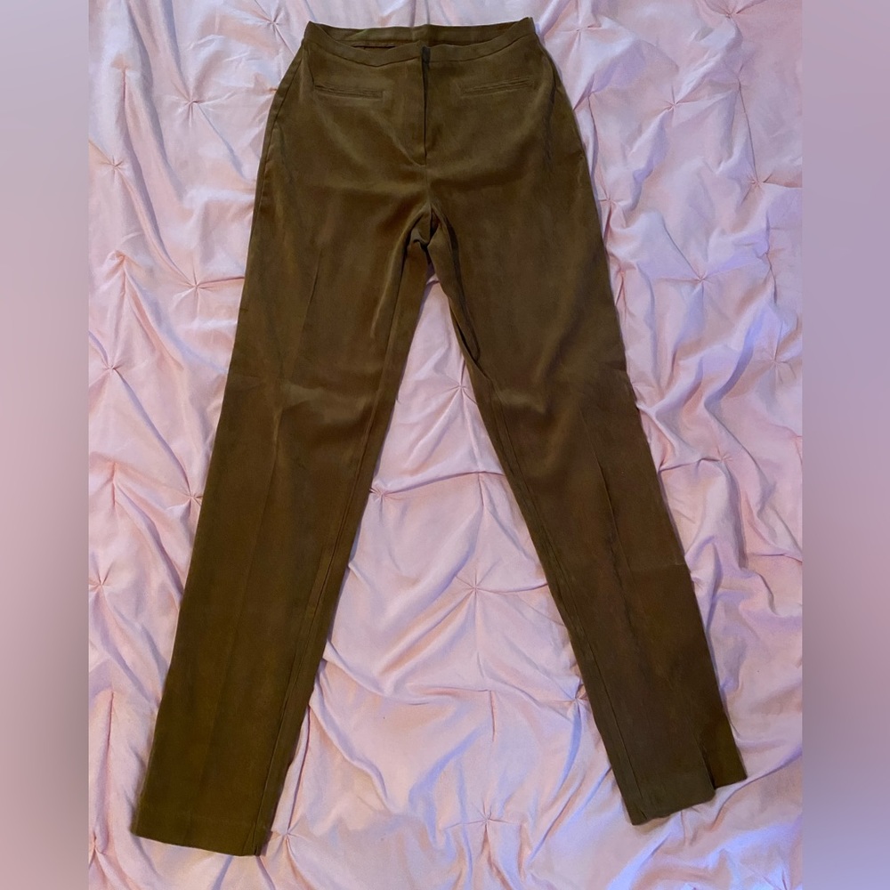 Express 3/4 soft velvet-y brown pants